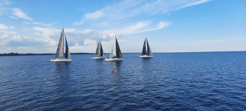 Wednesday Night Race sailboats on calm water 3